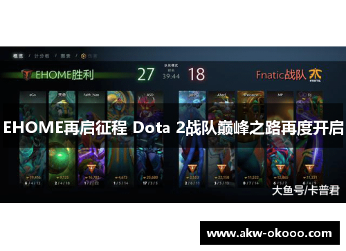 EHOME再启征程 Dota 2战队巅峰之路再度开启